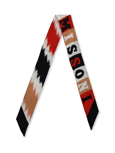 Missoni Logo Silk Thin Scarf