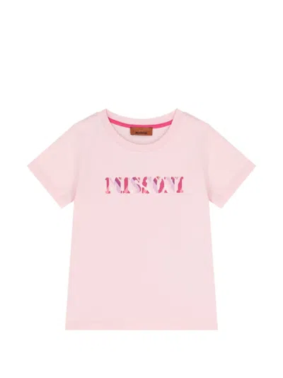 Missoni Logo T-shirt In Pink