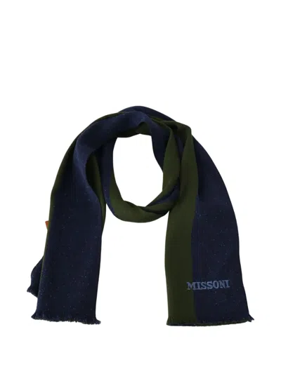 Missoni Logo-embroidery Scarf In Multi