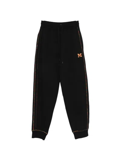 Missoni Logo-patch Side-stripe Track Pants In Black