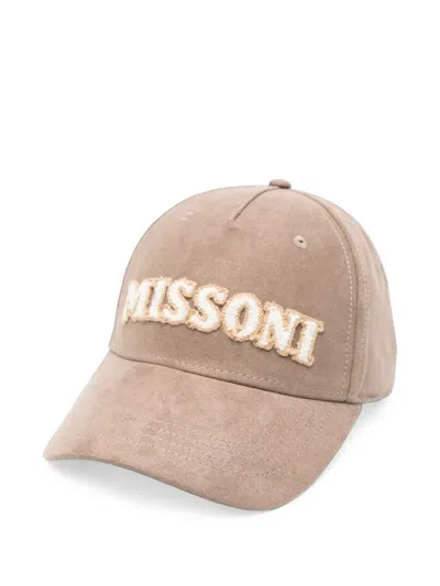 Missoni Logo-patch Touch-strap Baseball Cap In Transparent