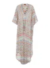 Missoni Long Kaftan With 3d Zig Zag Lamé And Batwing Sleeves