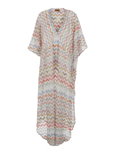Missoni Long Caftan With Zig Zag Lamé 3d