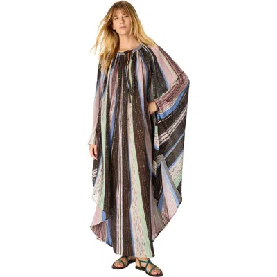 Missoni Long Cape-effect Mixed Viscose Lamé Caftan In Multi