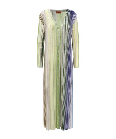 MISSONI MISSONI V-NECK CARDIGAN DRESS