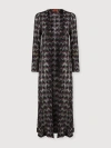 Missoni Long Cardigan In Embroidered Lace In Black