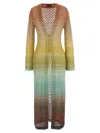 Missoni V-neck Metallic Ombre Knit Long Cardigan