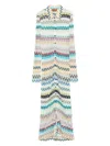Missoni Slim Fit Cardigan Mit Gestreiftem Spitzenkragen In White