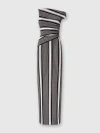 Missoni One-shoulder Striped Crochet-knit Cotton-blend Maxi Dress In Black & White