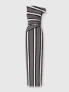 Missoni One-shoulder Striped Crochet-knit Cotton-blend Maxi Dress In Black,white