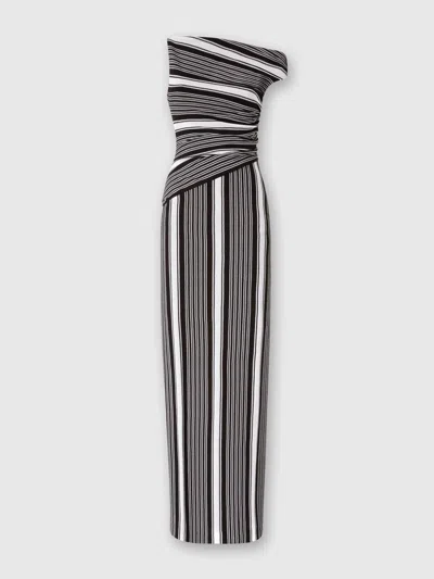 MISSONI LANGES KLEID AUS BAUMWOLLE UND VISKOSE MIT ASYMMETRISCHEM AUSSCHNITT