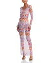 Missoni Fitted Long Cover-up In Printed Tulle
