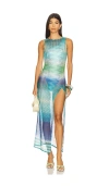 Missoni Long Coverup Blue And Green Gradient