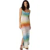 Missoni Wave Pattern Metallic Viscose Dress In Multi