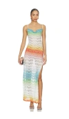 Missoni Wave Pattern Metallic Viscose Dress In Multi