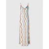 Missoni Long Cover-up Dress With Lamé Wave Motif In Multicoloured
