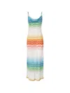 Missoni Wave Pattern Metallic Viscose Dress In Multi