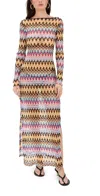Missoni Long Cover Up Multi W/ Dark Base In Multi W/ Dark Base