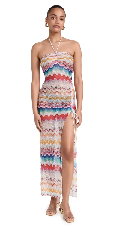 Missoni Long Cover Up Multicolor White Base