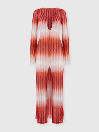 Missoni Long Cover-up With Cut-out Details In Multi