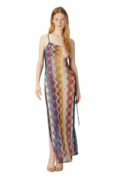 Missoni Long Cover-up With Side Openings In Multi