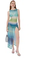 Missoni Long Coverup Blue And Green Gradient In Blue