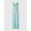 Missoni Long Cover-up Dress In Shaded Lamé Viscose In Blue