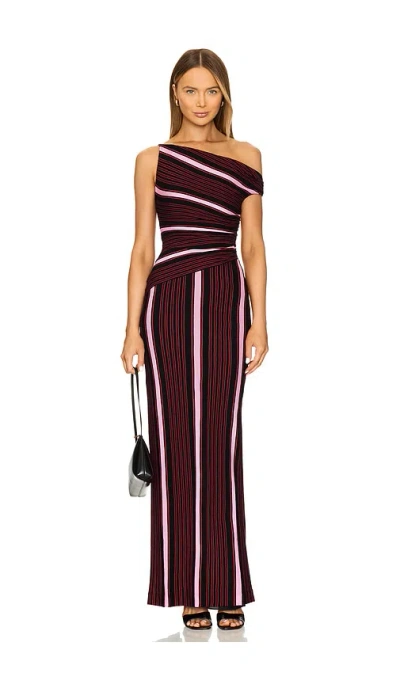 Missoni Long Dress In Black & Pink