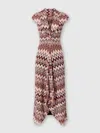 Missoni Long Dress In Cotton And Zigzag Viscose In Multicoloured