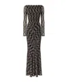 Missoni Long Double Layer Boat Neck Dress Dresses Multicolor In Black