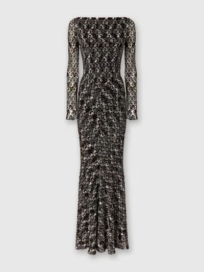 MISSONI LANGES KLEID AUS STRUKTURIERTER SPITZE
