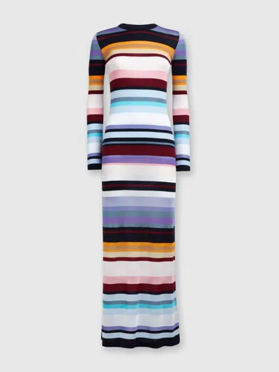 MISSONI LANGES KLEID GLATT RECHTS GESTREIFT