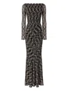 Missoni Long Double Layer Boat Neck Dress Dresses Multicolor In Multi