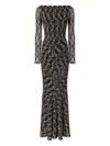 Missoni Brown Floral Lace Dress In Black