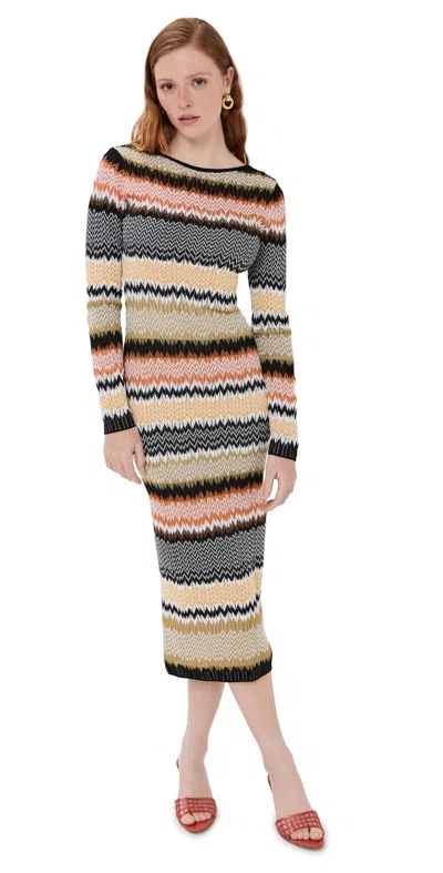 Missoni Long Dress Multi Orange Yellow Tones