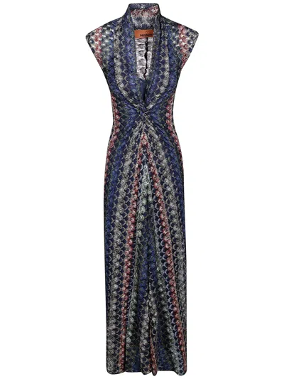 Missoni Lace-effect Knit Dress In Multi