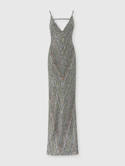 Missoni Long Dress With Open Back And Sequins In Multi