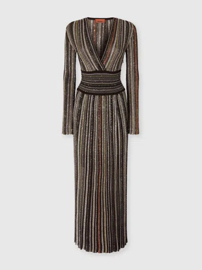 Missoni Long Dress With Sequin Embellishment In Black