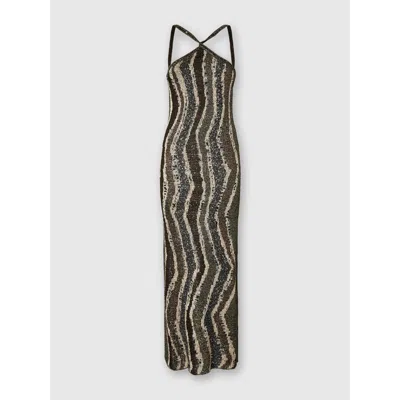 Missoni Long Dress With Wave Pattern In Multi
