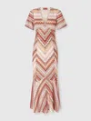 Missoni Langes Ausgestelltes Kleid Mit Lamé-zick-zack-muster In Multicoloured