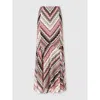 Missoni Langer Ausgestellter Rock Mit Lamé-zick-zack-muster In Multicoloured
