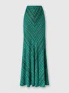 Missoni Long Flared Zig Zag Skirt With Sequins In Multicoloured