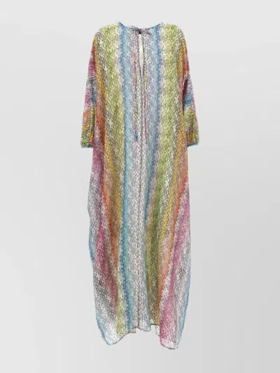 Missoni Long Greek Motif Caftan In Lightweight Fabric