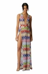 Missoni Long Jumpsuit In Viscose And Mesh Blend