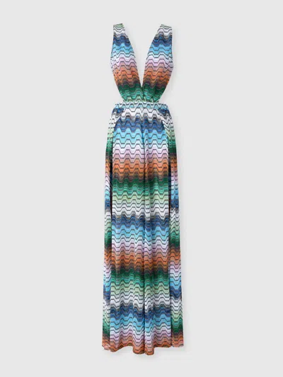 Missoni Long Jumpsuit With Greek Motif In Multi