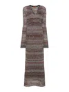 Missoni V-neck Kaftan Maxi Dress In Multicolour