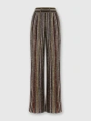 Missoni Long Pants In Herringbone Stripe Knit In Multi
