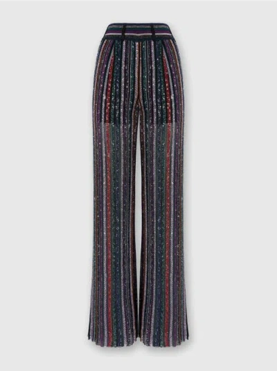 MISSONI MISSONI LONG PANTS IN HERRINGBONE STRIPE KNIT