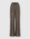 Missoni Long Pants In Herringbone Stripe Knit In Multi