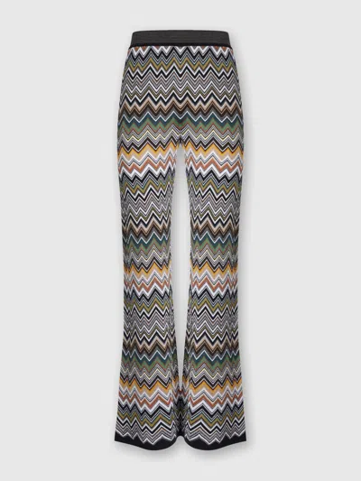 Missoni Long Pants With Chevron Pattern In Multi